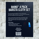 Rhino Coffee Gear 4 pack Barista Cloth set